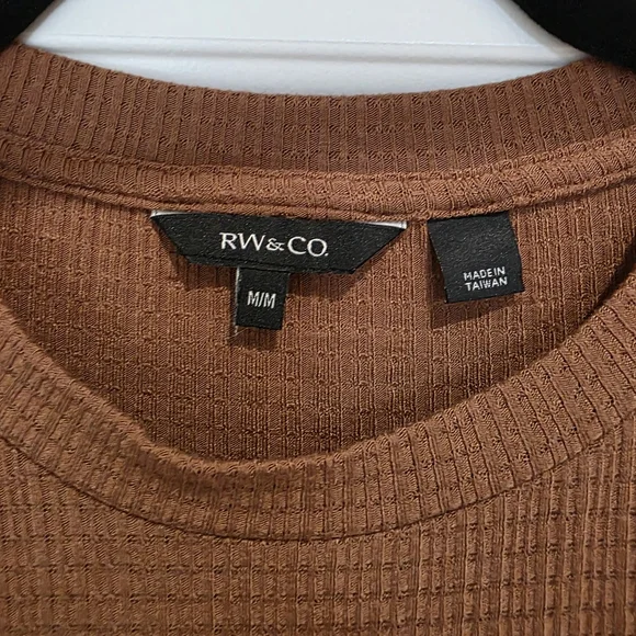 RW&CO. Chestnut Ribbed Knit Top - Picture 2 of 5